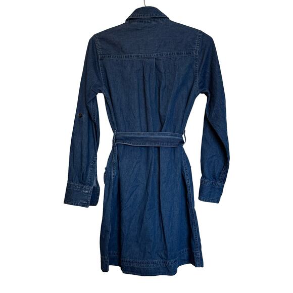 Banana Republic Heritage Expedition Shirt Dress Utility Denim Long Sleeve XS - Picture 2 of 10